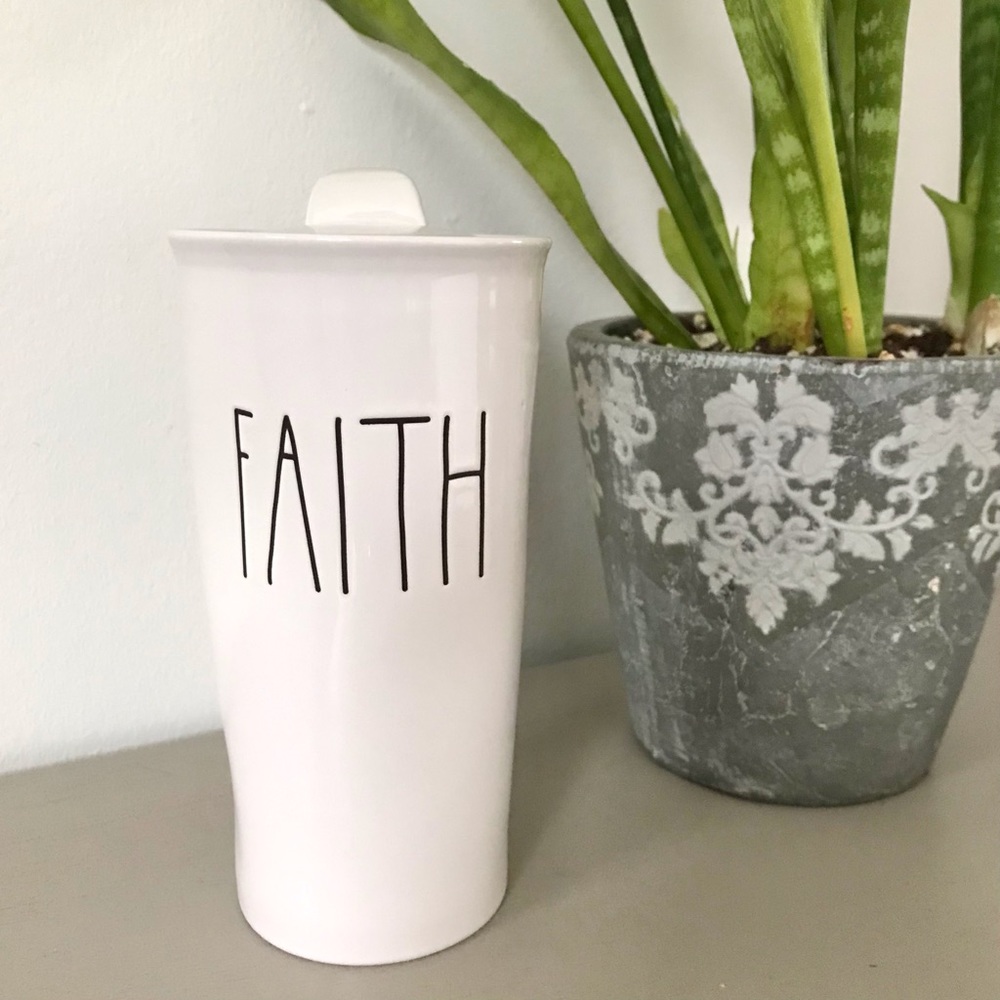 Rae Dunn Faith Travel Mug (Ceramic)